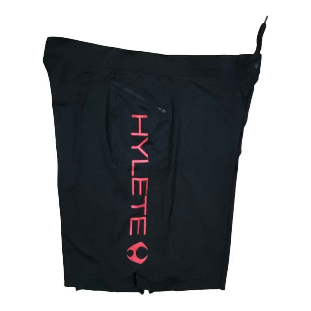 Hylete Shorts Men's Stretch Black Stretch Pockets Athletic Cross-fit Size LARGE